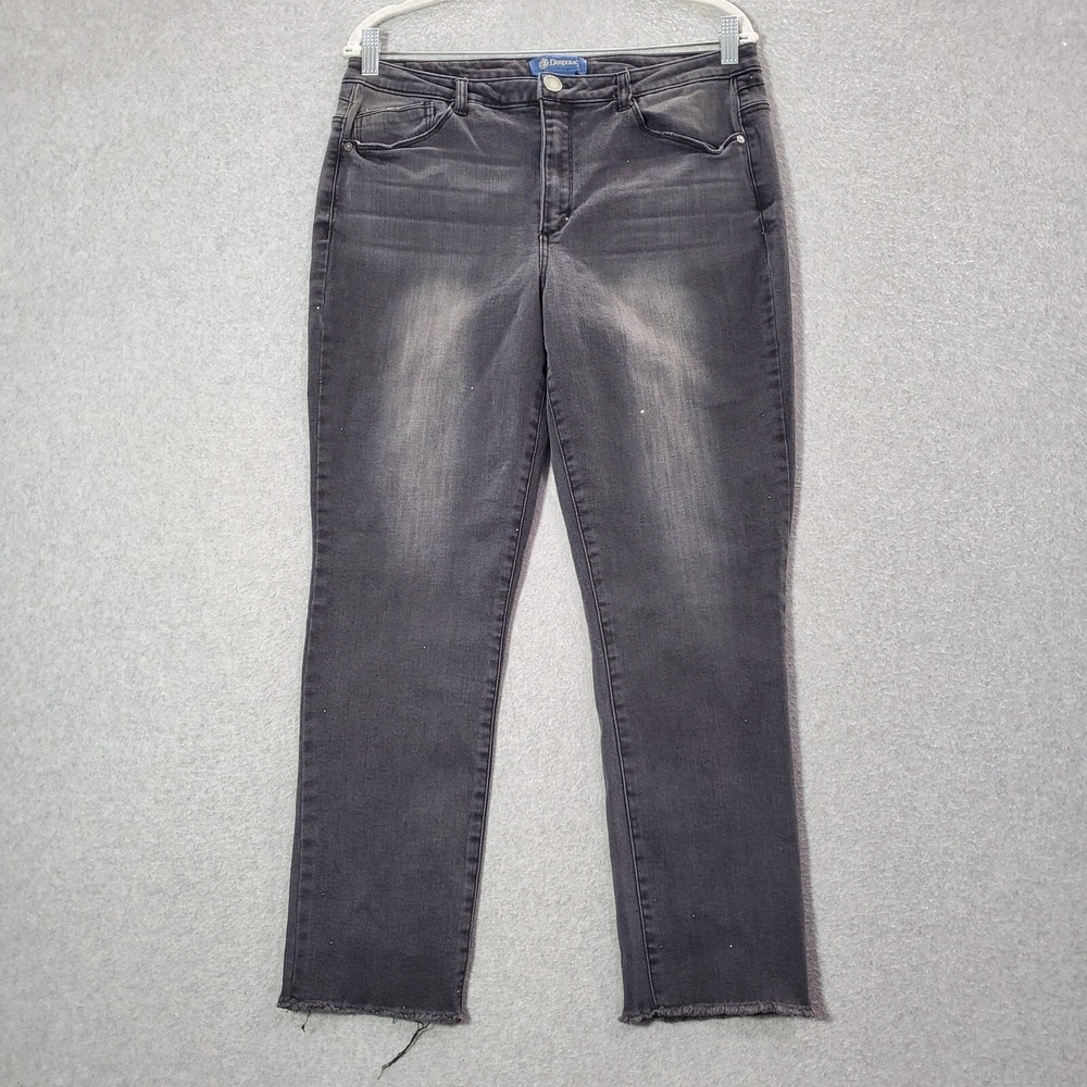 Democracy Men Jeans 12 Gray Denim Skinny Cutoff High Rise (32x36)